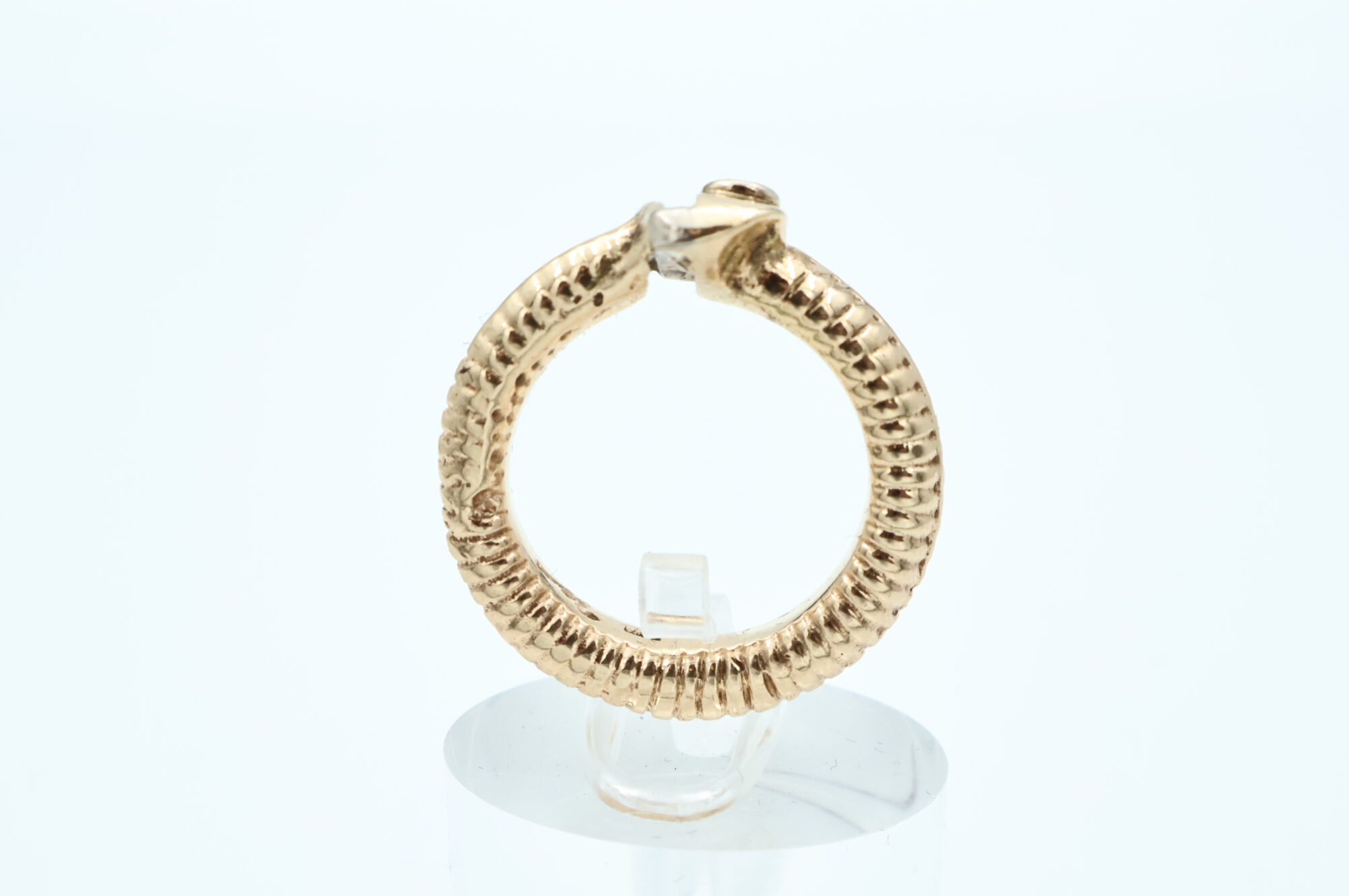 Ring i gult gull med diamant - Bilde 3