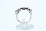 Ring i hvitt gull med diamanter og rosa stener - Bilde 3
