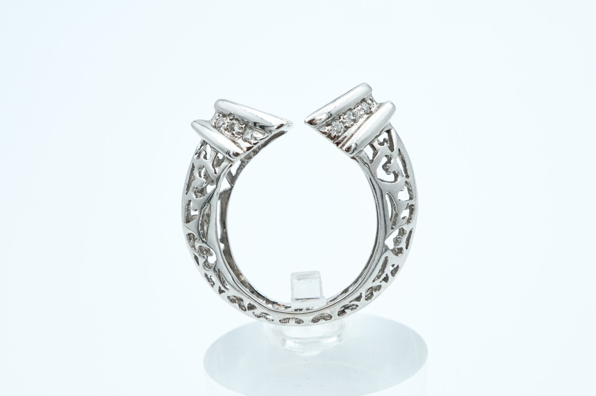 Ring i hvitt gull med diamanter - Bilde 3