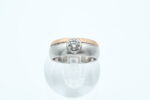 Ring i flerfarget gull med diamant - Bilde 2
