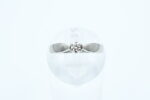 Ring i hvitt gull med diamant - Bilde 2