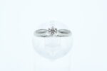 Ring i hvitt gull med diamant - Bilde 2