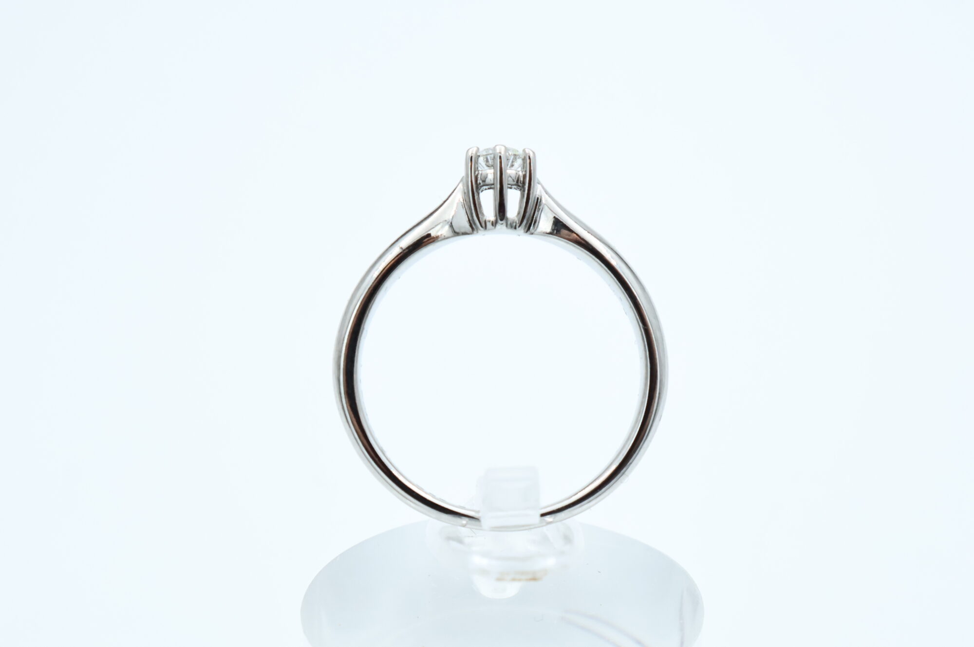 Ring i hvitt gull med diamant - Bilde 3