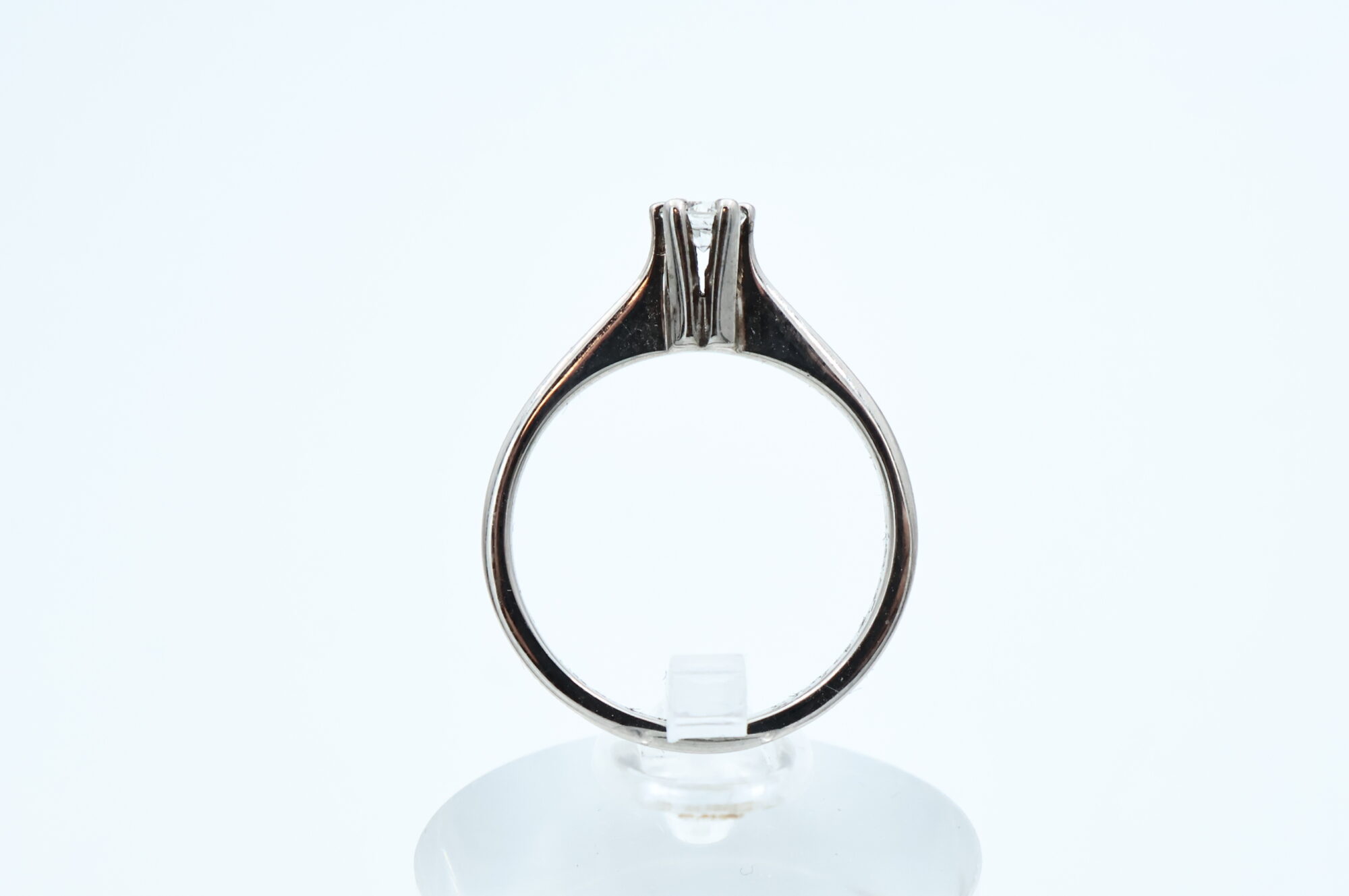 Ring i hvitt gull med diamant - Bilde 3