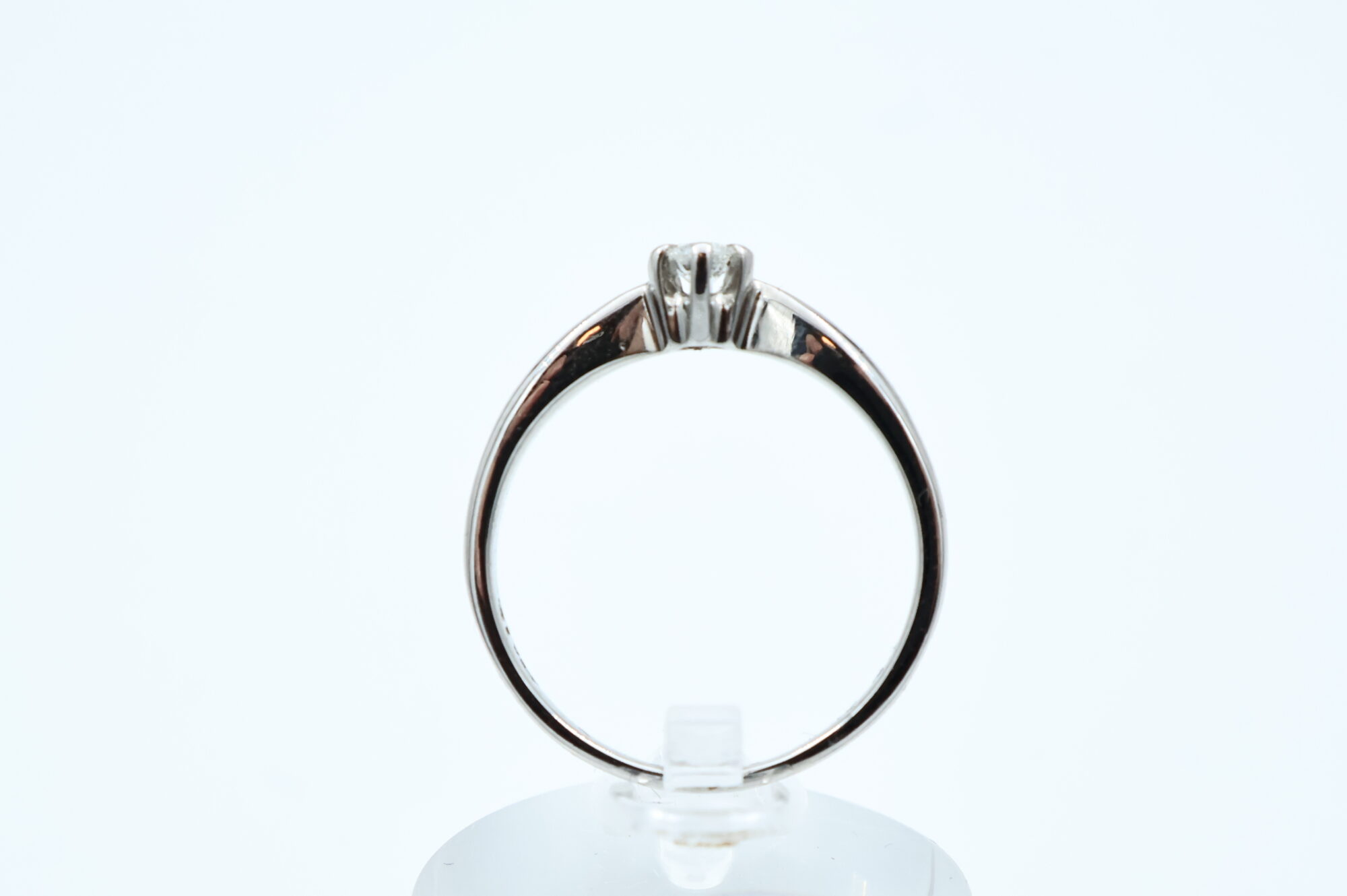 Ring i hvitt gull med diamant - Bilde 3