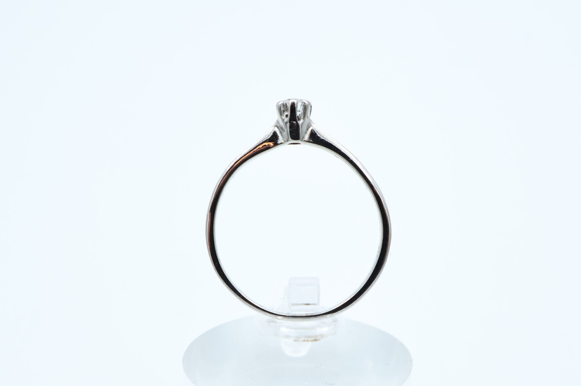 Ring i hvitt gull med diamant - Bilde 3