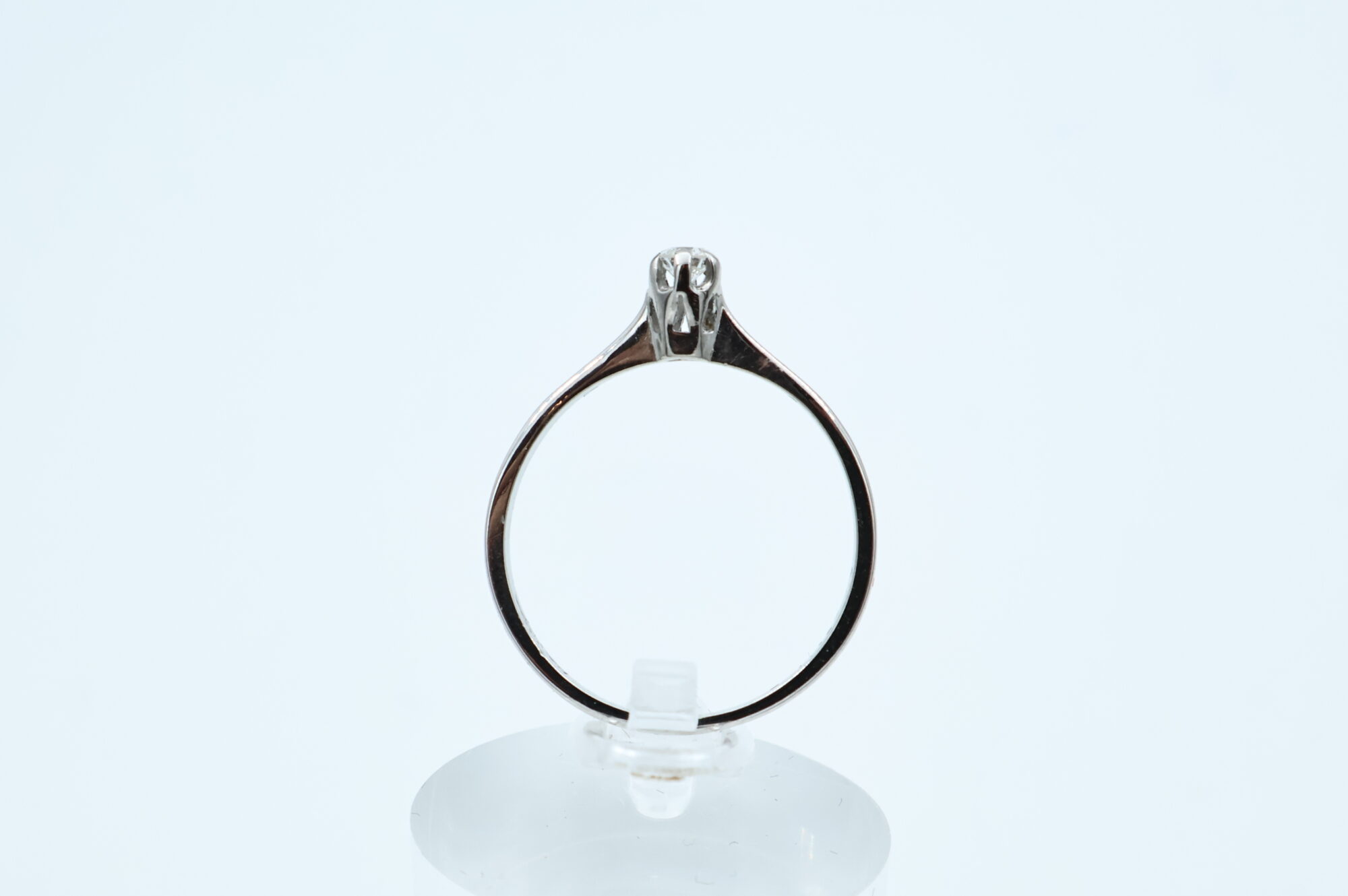 Ring i hvitt gull med diamant - Bilde 3