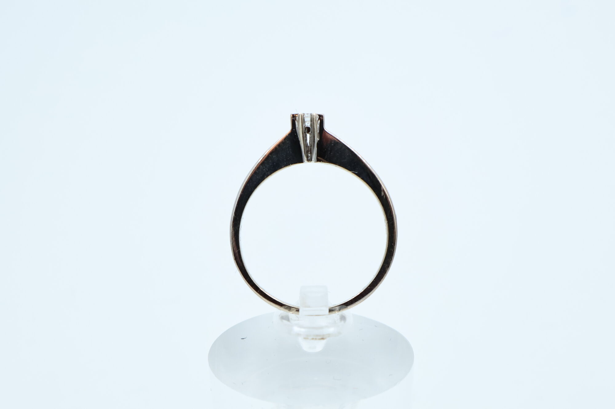 Ring i hvitt gull med diamant - Bilde 3