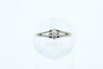 Ring i hvitt gull med diamant - Bilde 2