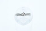 Ring i hvitt gull med diamant - Bilde 2