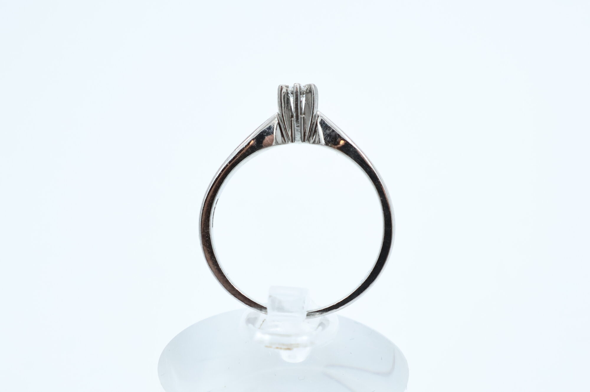 Ring i hvitt gull med diamant - Bilde 3