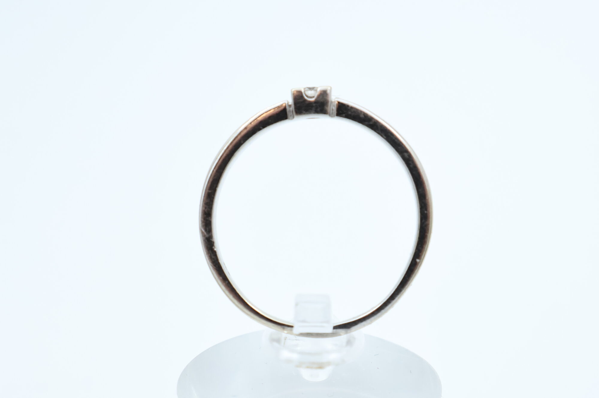 Ring i hvitt gull med diamant - Bilde 3