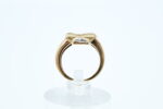 Ring i gult gull med diamanter - Bilde 3