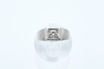 Ring i hvitt gull med diamant - Bilde 2