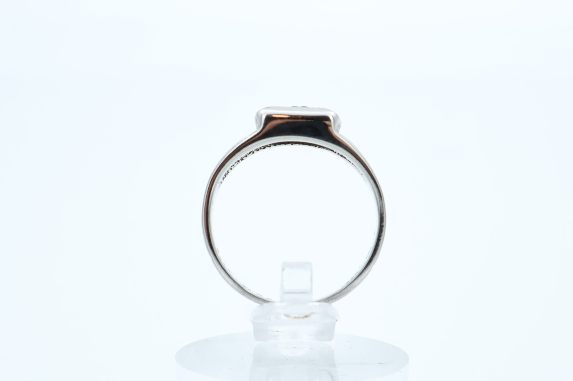 Ring i hvitt gull med diamant - Bilde 3