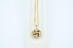 Anheng i gult gull med hvit sten - Bilde 2