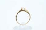 Ring i gult gull med hvit sten - Bilde 3