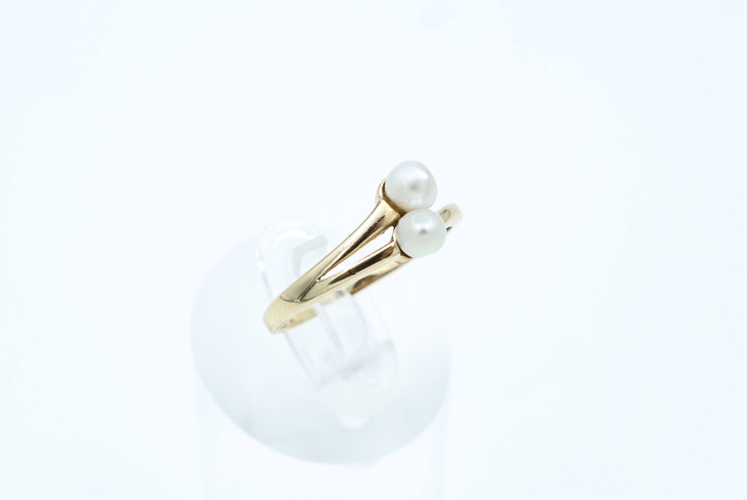 IMG_0177 Ring i gult gull med perler - Bilde 1