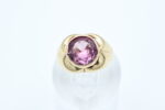 Ring i gult gull med lilla sten - Bilde 2