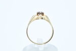 Ring i gult gull med lyserosa sten - Bilde 3