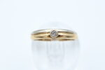 Ring i flerfarget gull med diamant - Bilde 2