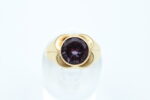 Ring i gult gull med lilla sten - Bilde 2