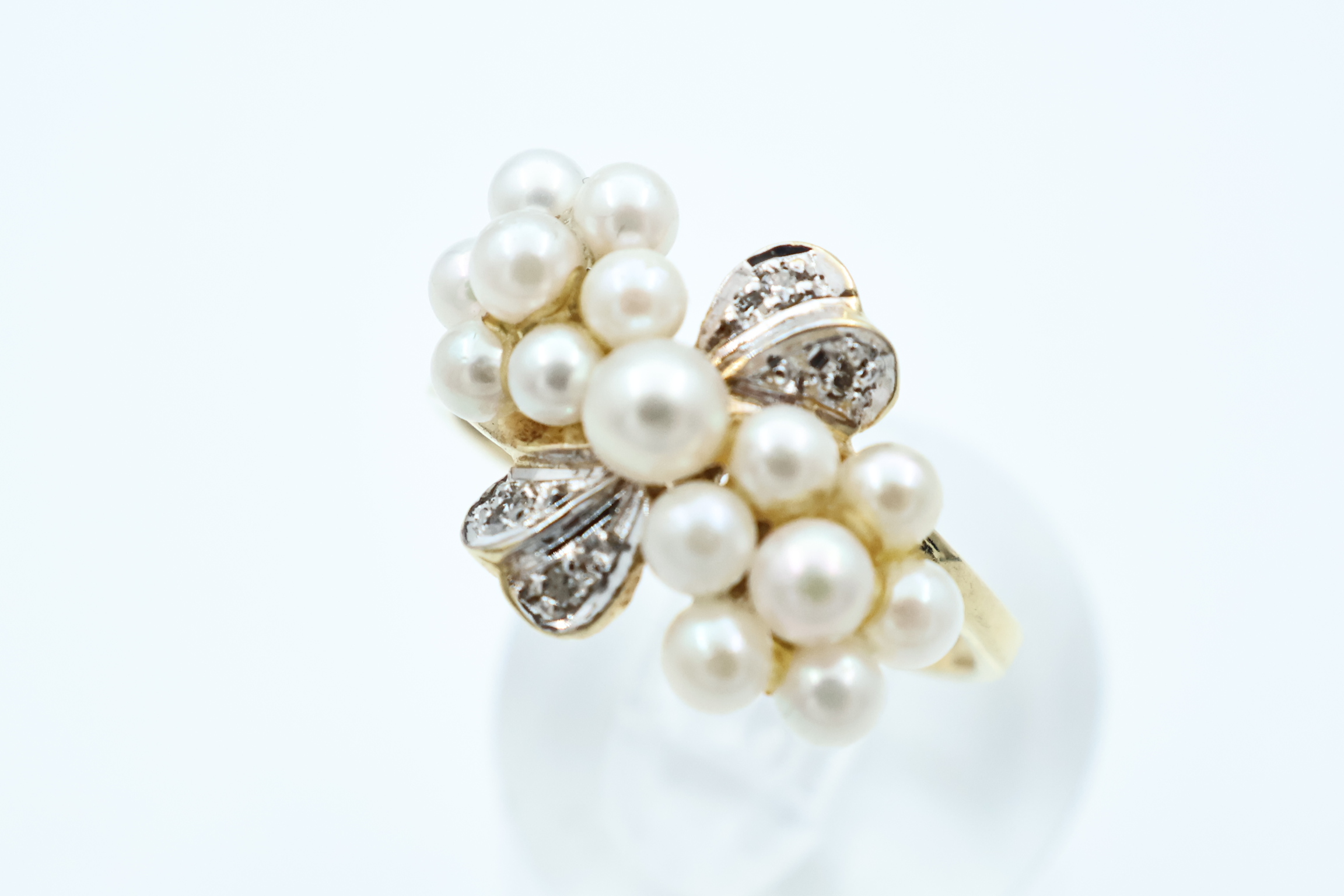 IMG_1450 Ring i flerfarget gull med perler - Bilde 1