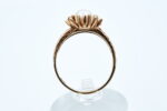 Ring i gult gull med perle - Bilde 3