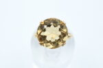 Ring i gult gull med brun sten - Bilde 2