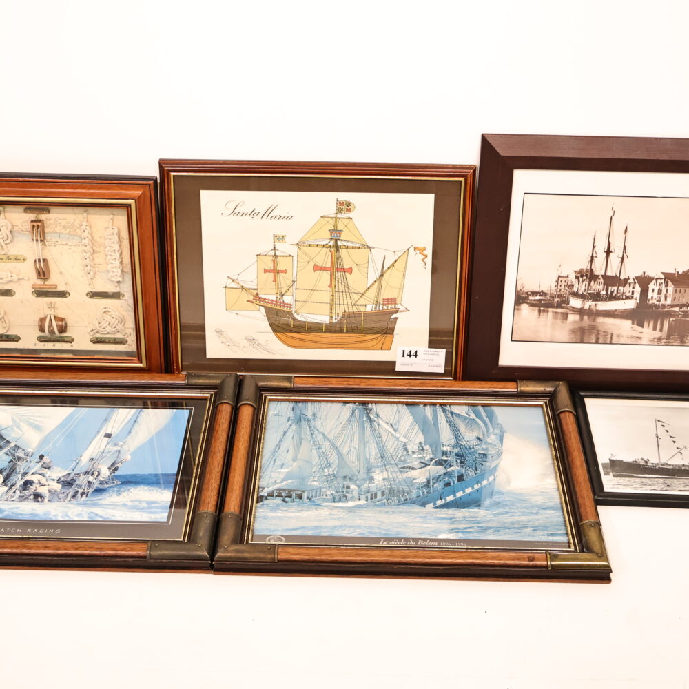 (144) 6 stk maritime bilder