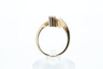 Ring i gult gull med diamant - Bilde 3