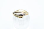 Ring i flerfarget gull med små diamant - Bilde 2