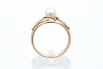 Ring i flerfarget gull med perle - Bilde 3