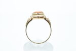 Ring i gult gull med came - Bilde 3