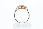 Ring i gult gull med came - Bilde 3