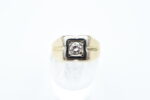 Ring i gult gull med diamant - Bilde 2