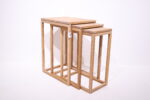 (258) Settebord, 3 deler, H:58 B:34 D:43cm