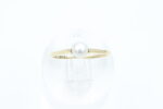 Ring i gult gull med perle - Bilde 2