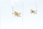 Ørepynt i gult gull med diamant (2x0.40ct)