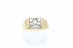 Ring i flerfarget gull med diamant - Bilde 2