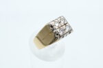 Ring i flerfarget gull med diamant