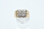 Ring i flerfarget gull med diamant - Bilde 2