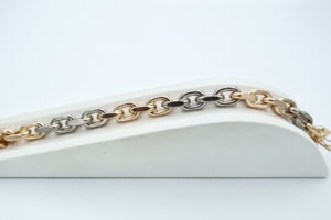 (273) 14K flerfarget armbånd, BNH lengde 19cm (63.9gr) - Bilde 3