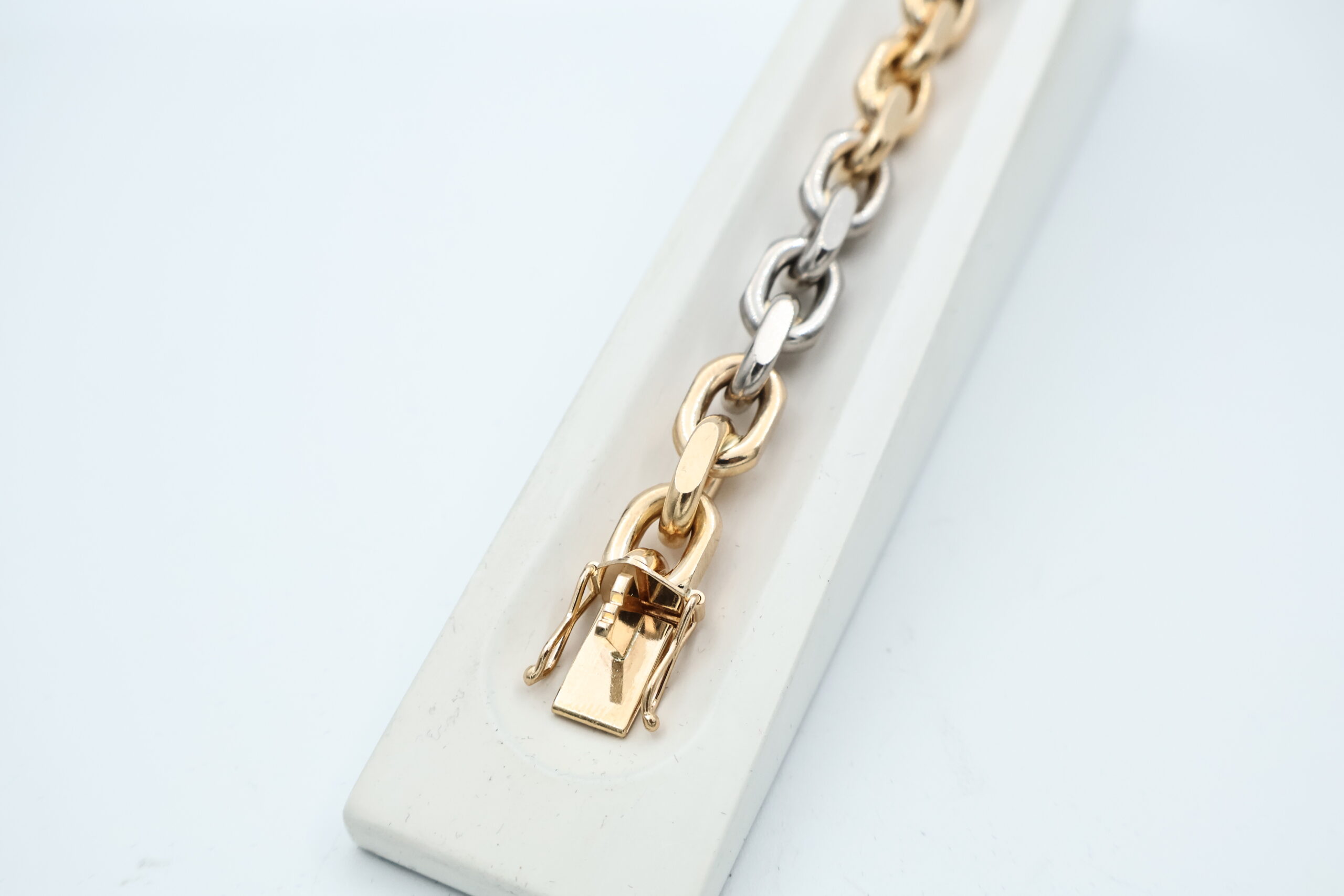 IMG_4183 (274) 14K flerfarget collier, BNH lengde 41.5cm (138.9gr) - Bilde 1