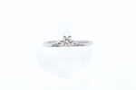Ring i hvitt gull med diamant - Bilde 2