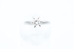 Ring i hvitt gull med diamant - Bilde 2